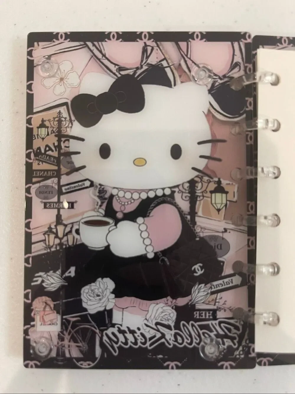 Hello Kitty Acrylic Shaker Chanel and pen
